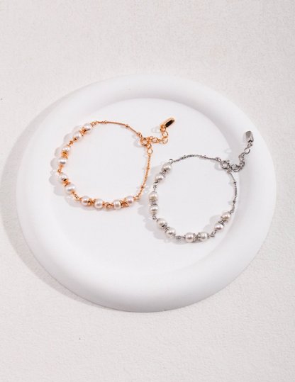 Freshwater Pearl and Sterling Silver Bracelet | Mix Mix Style [Hot Seller]-Mix MIx Style