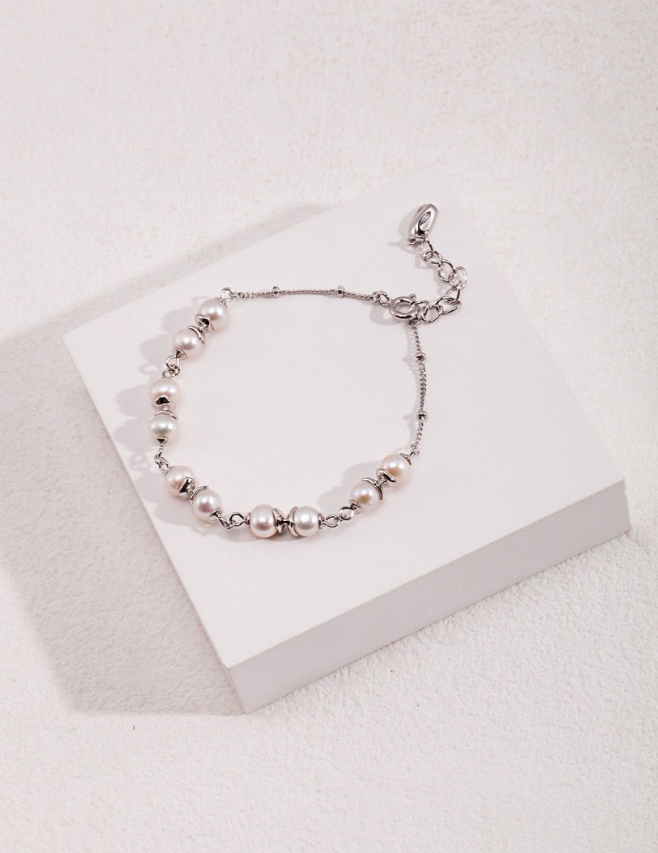 Freshwater Pearl and Sterling Silver Bracelet | Mix Mix Style [Hot Seller]-Mix MIx Style
