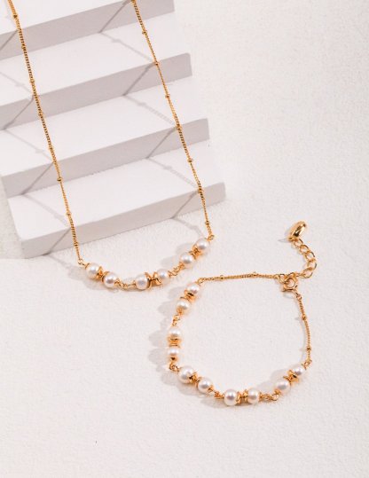 Freshwater Pearl and Sterling Silver Bracelet | Mix Mix Style [Hot Seller]-Mix MIx Style