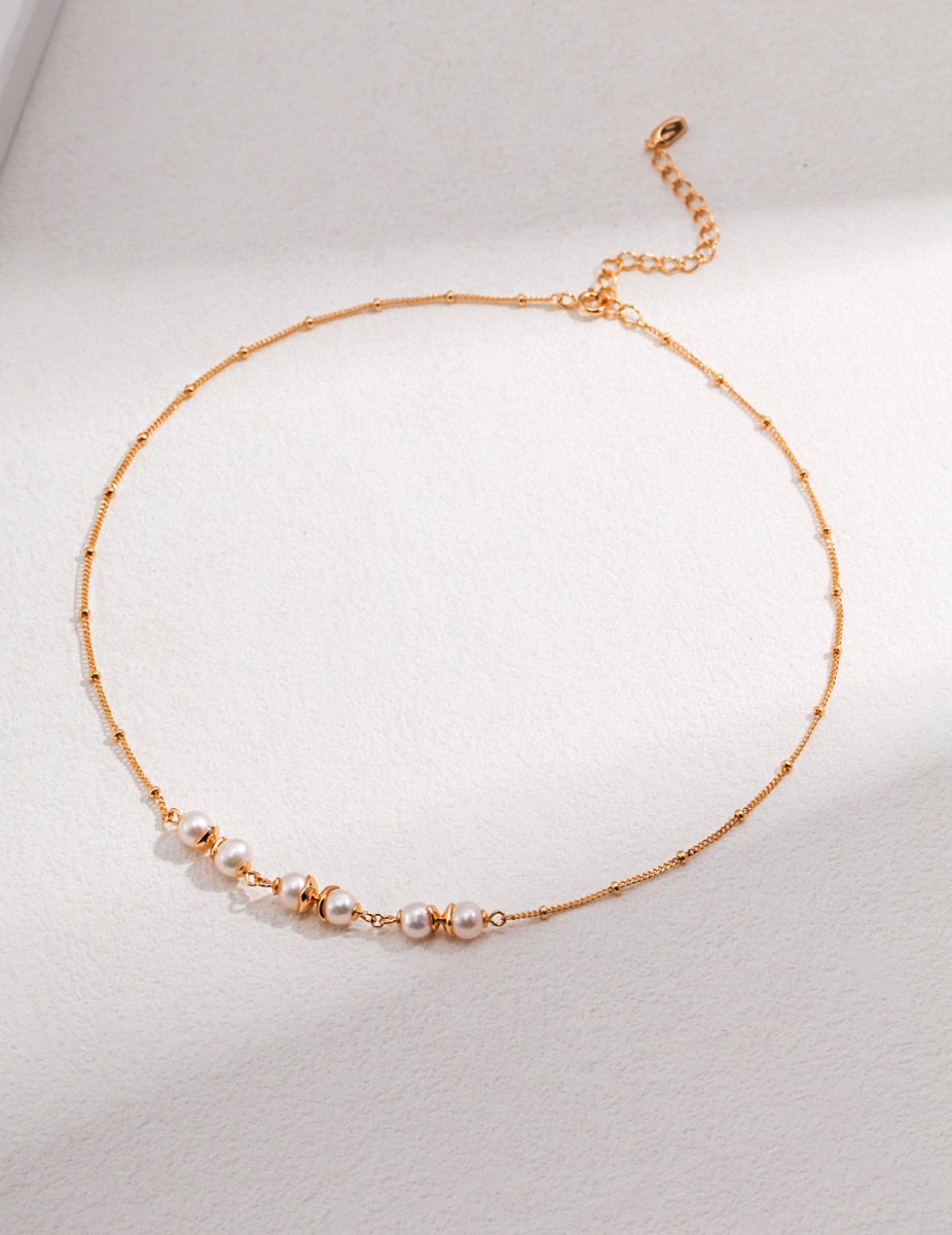 Sterling Silver and Freshwater Akoya Pearl Necklace | Mix Mix Style [Hot Seller]-Mix MIx Style