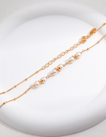 Sterling Silver and Freshwater Akoya Pearl Necklace | Mix Mix Style [Hot Seller]-Mix MIx Style