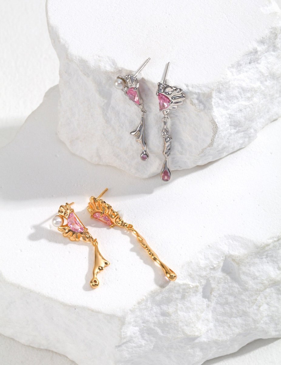 Alma -Sterling Silver Drop Earrings | Mix Mix Style [Hot Seller]