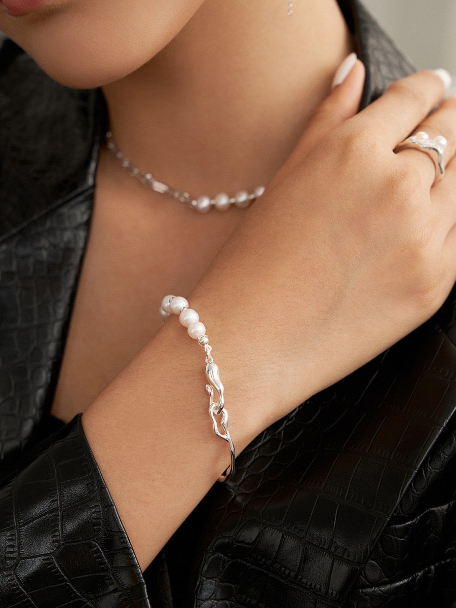 Elegant Akoya Pearl Beads s925 Sterling Silver Bracelet | Mix Mix Style [Hot Seller]-Mix MIx Style