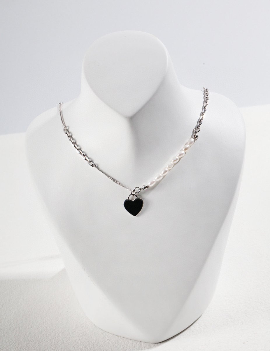 Love Heart Necklace Freshwater Akoya Pearl | Mix Mix Style [Hot Seller]-Mix MIx Style