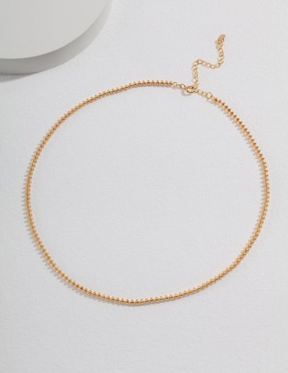 Anna - Sterling Silver Ball Chain Necklace | Mix Mix Style [Hot Seller]-Mix MIx Style