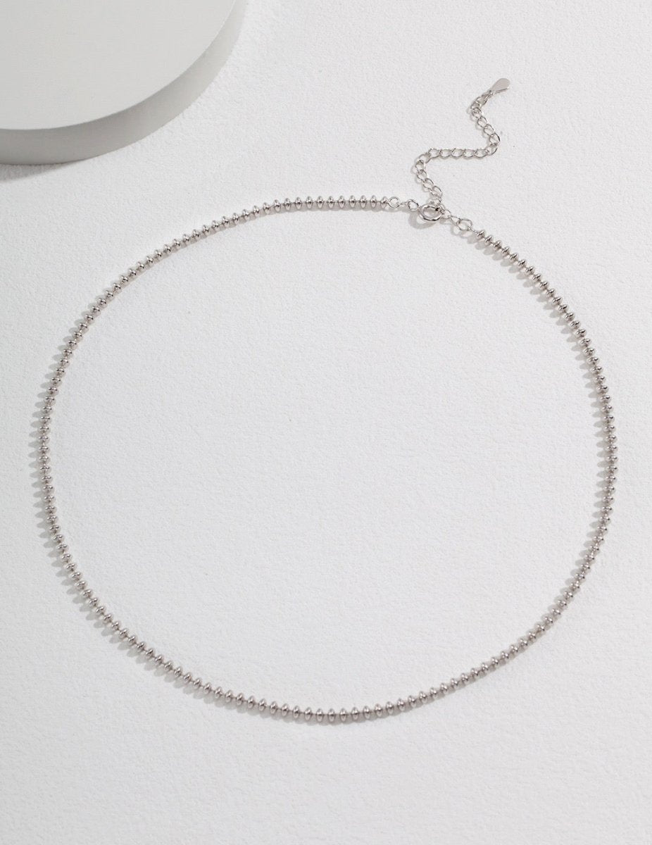 Anna - Sterling Silver Ball Chain Necklace | Mix Mix Style [Hot Seller]-Mix MIx Style