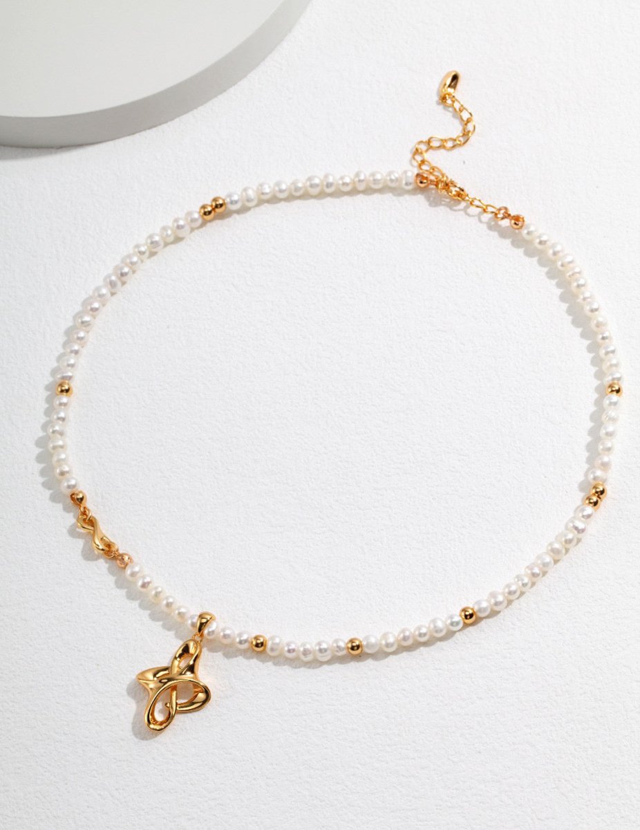 The Knot Freshwater Akoya Pearl Necklace | Mix Mix Style [Hot Seller]-Mix MIx Style