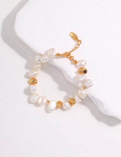 Delicate Freshwater Pear 18K Gold Platedl Bracelet | Mix Mix Style [Hot Seller]-Mix MIx Style