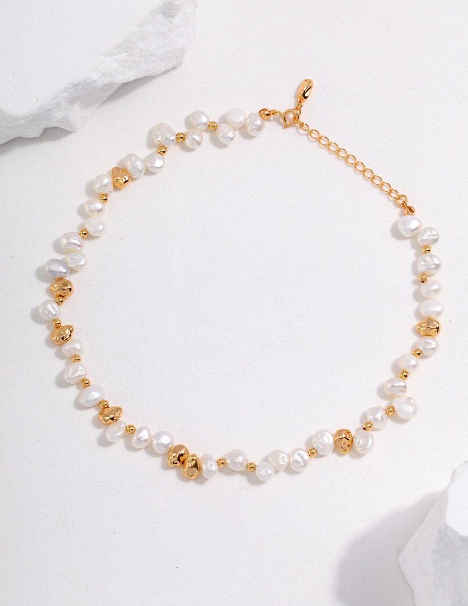 Freshwater Pearl 18K Gold Plated Necklace | Mix Mix Style [Hot Seller]-Mix MIx Style