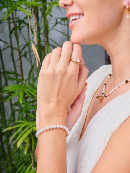 Classic Pearl 18K Gold Plated Bracelet | Mix Mix Style [Hot Seller]-Mix MIx Style