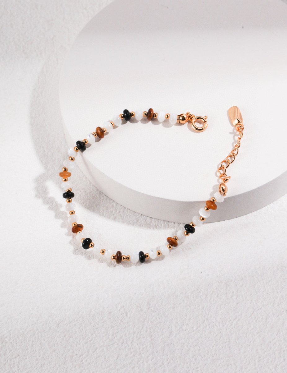 Ashley - Sterling Silver and Tiger Eye Bracelet | Mix Mix Style [Hot Seller]-Mix MIx Style