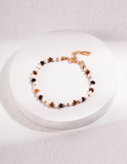 Ashley - Sterling Silver and Tiger Eye Bracelet | Mix Mix Style [Hot Seller]-Mix MIx Style