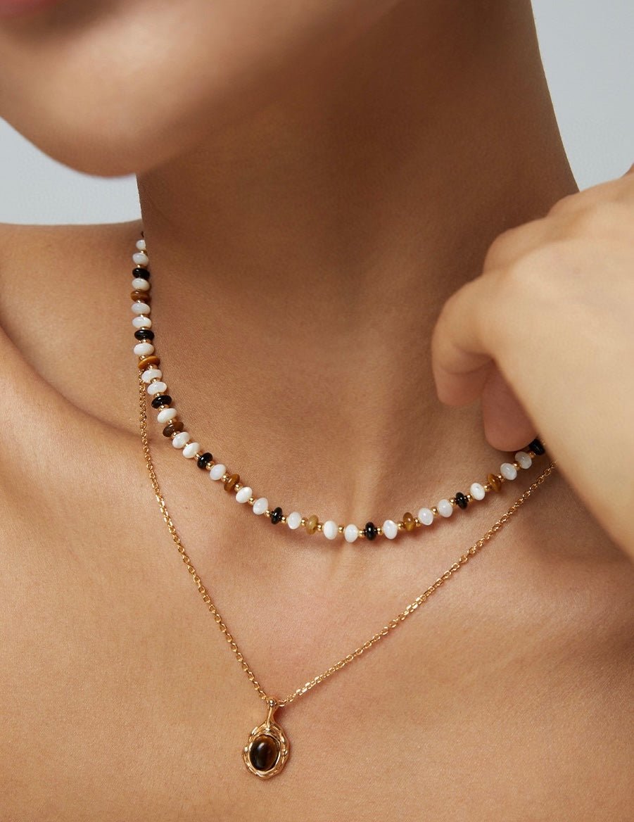 s925 Sterling Silver Natural Gemstone Necklace | Mix Mix Style [Hot Seller]-Mix MIx Style