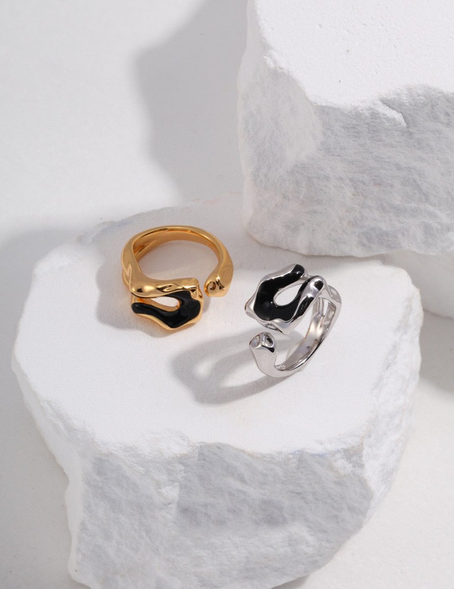 Black Natural Gem s925 Sterling Silver Ring | Mix Mix Style [Hot Seller]-Mix MIx Style
