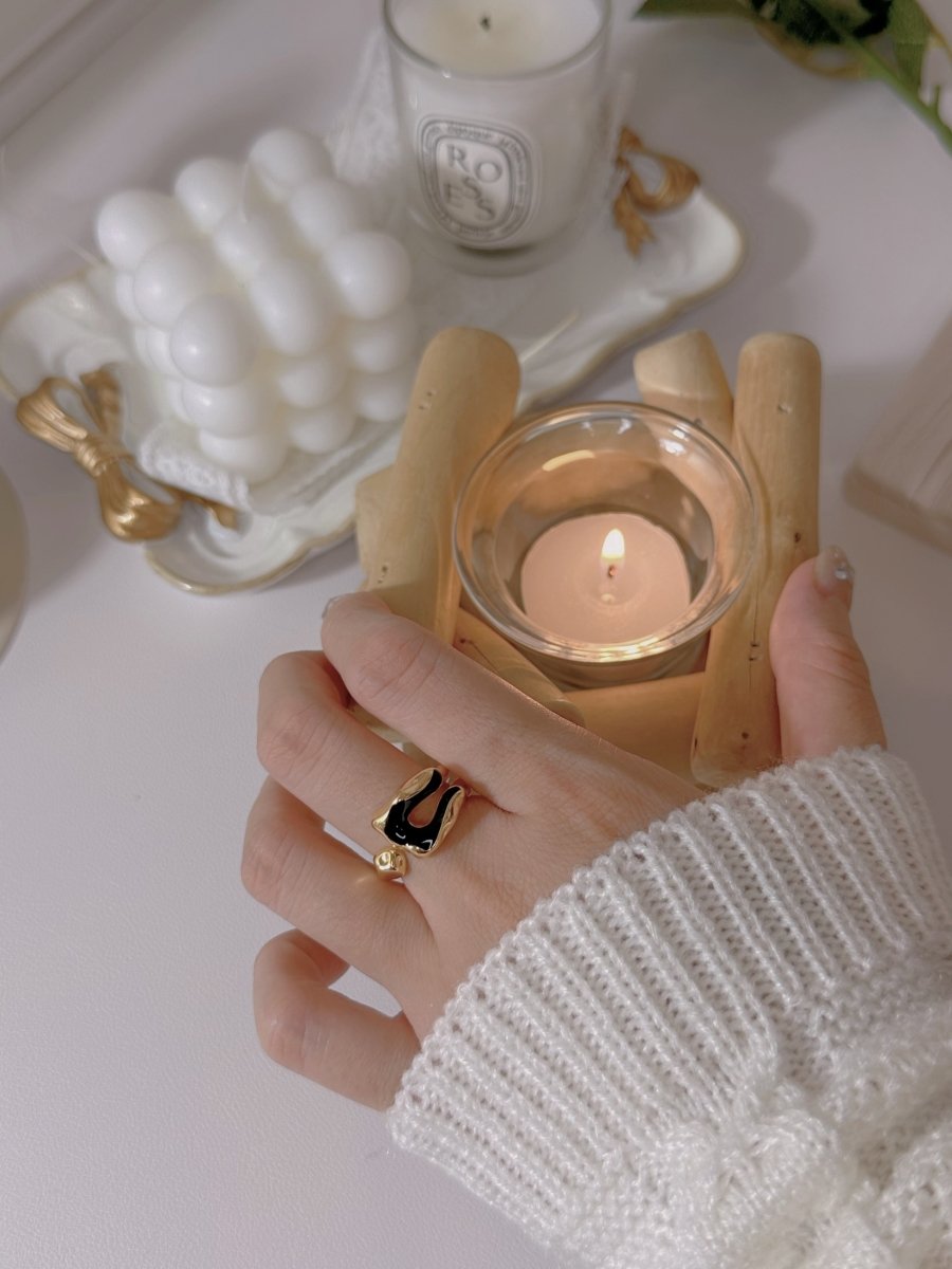 Black Natural Gem s925 Sterling Silver Ring | Mix Mix Style [Hot Seller]-Mix MIx Style