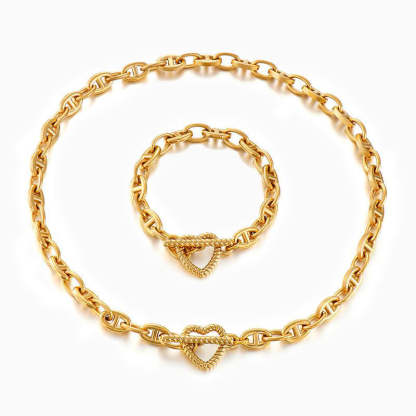 Athens Heart Toggle Jewelry Set-Mix MIx Style