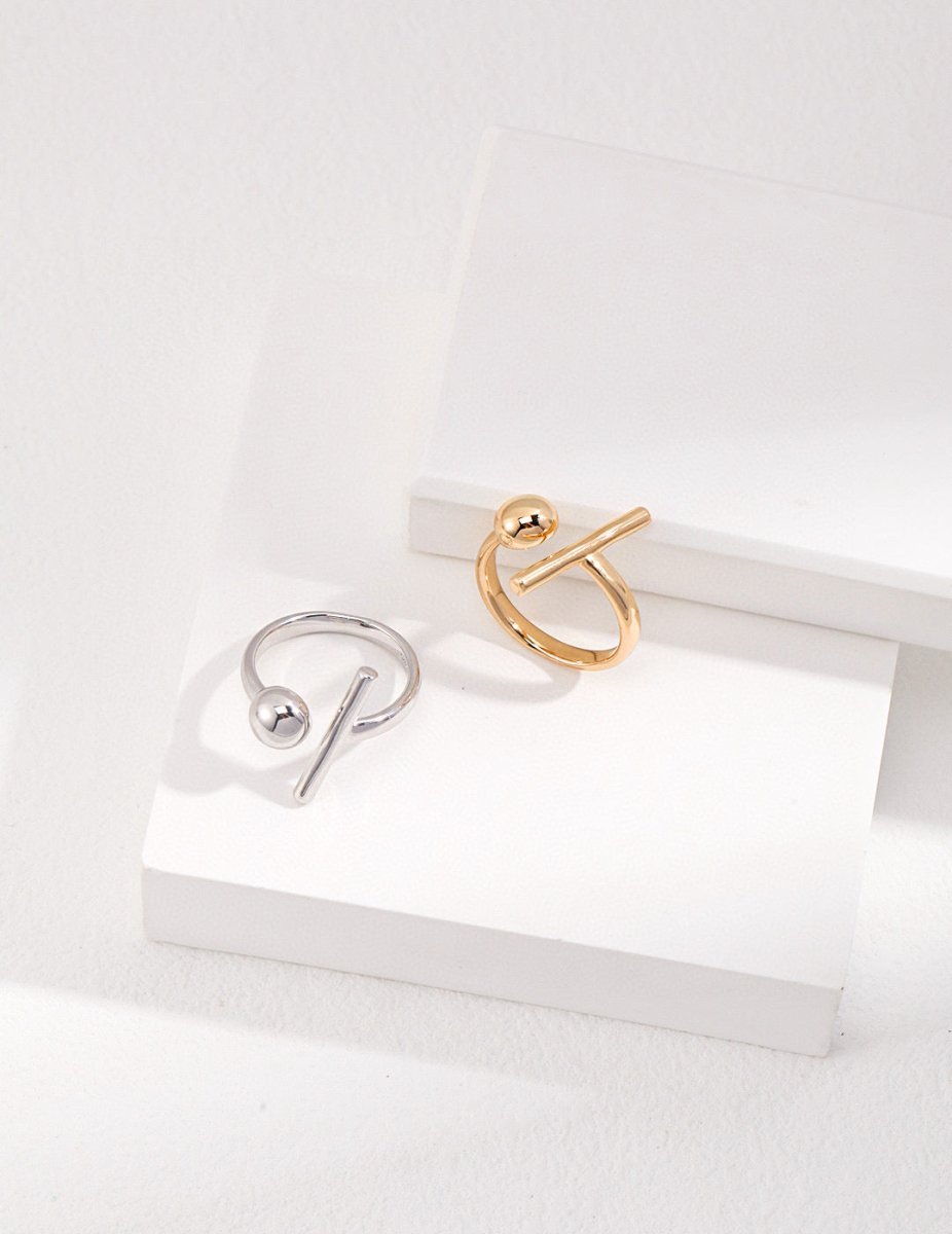 Gold & Silver Minimalist 925 Sterling Silver Ring | Mix Mix Style [Hot Seller]-Mix MIx Style