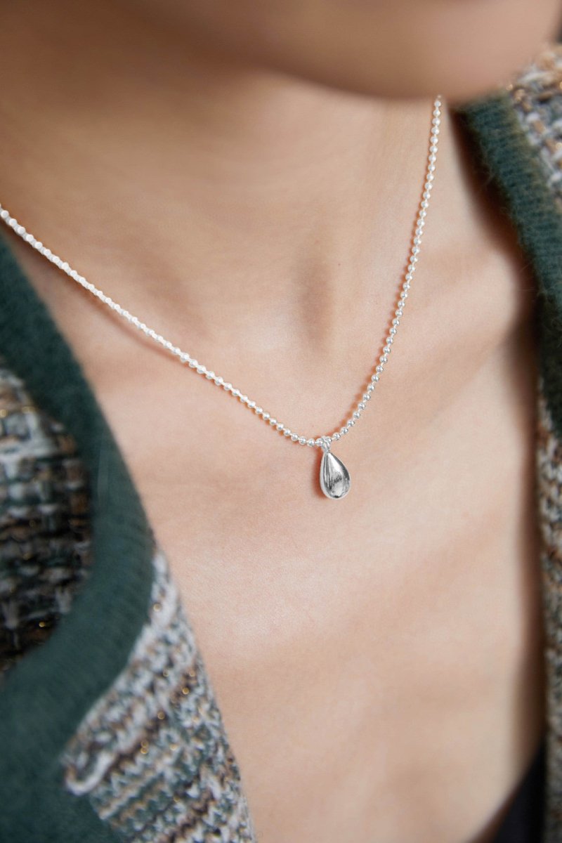 Minimalist Style Water Drop Pendant s925 Sterling Silver Necklace | Mix Mix Style [Hot Seller]-Mix MIx Style