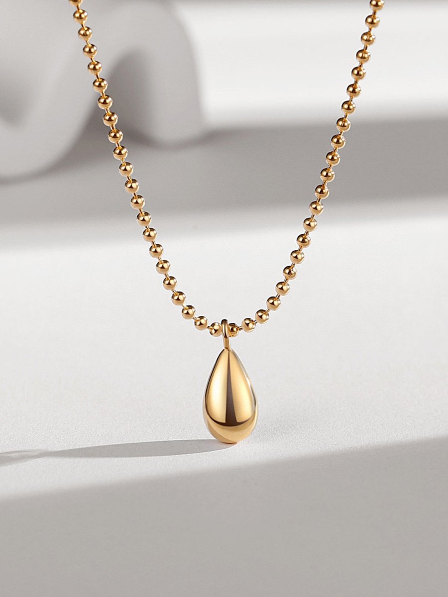 Minimalist Style Water Drop Pendant s925 Sterling Silver Necklace | Mix Mix Style [Hot Seller]-Mix MIx Style