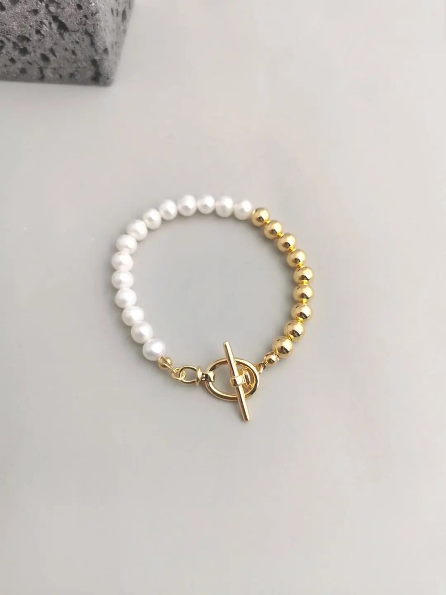 Classic Look Fashionable Akoya 925 Sterling Silver Pearl Bracelet | Mix Mix Style [Hot Seller]-Mix MIx Style