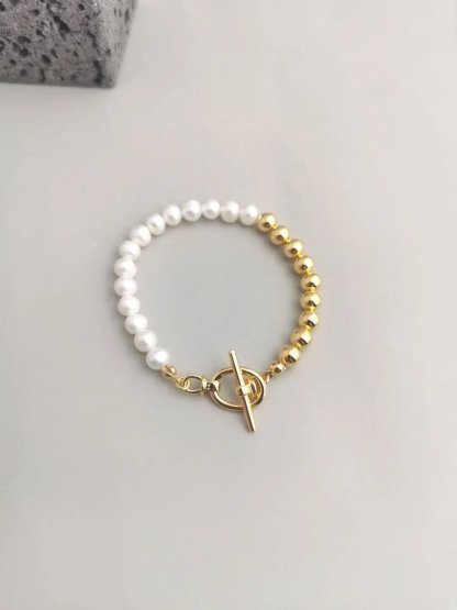 Classic Look Fashionable Akoya 925 Sterling Silver Pearl Bracelet | Mix Mix Style [Hot Seller]-Mix MIx Style