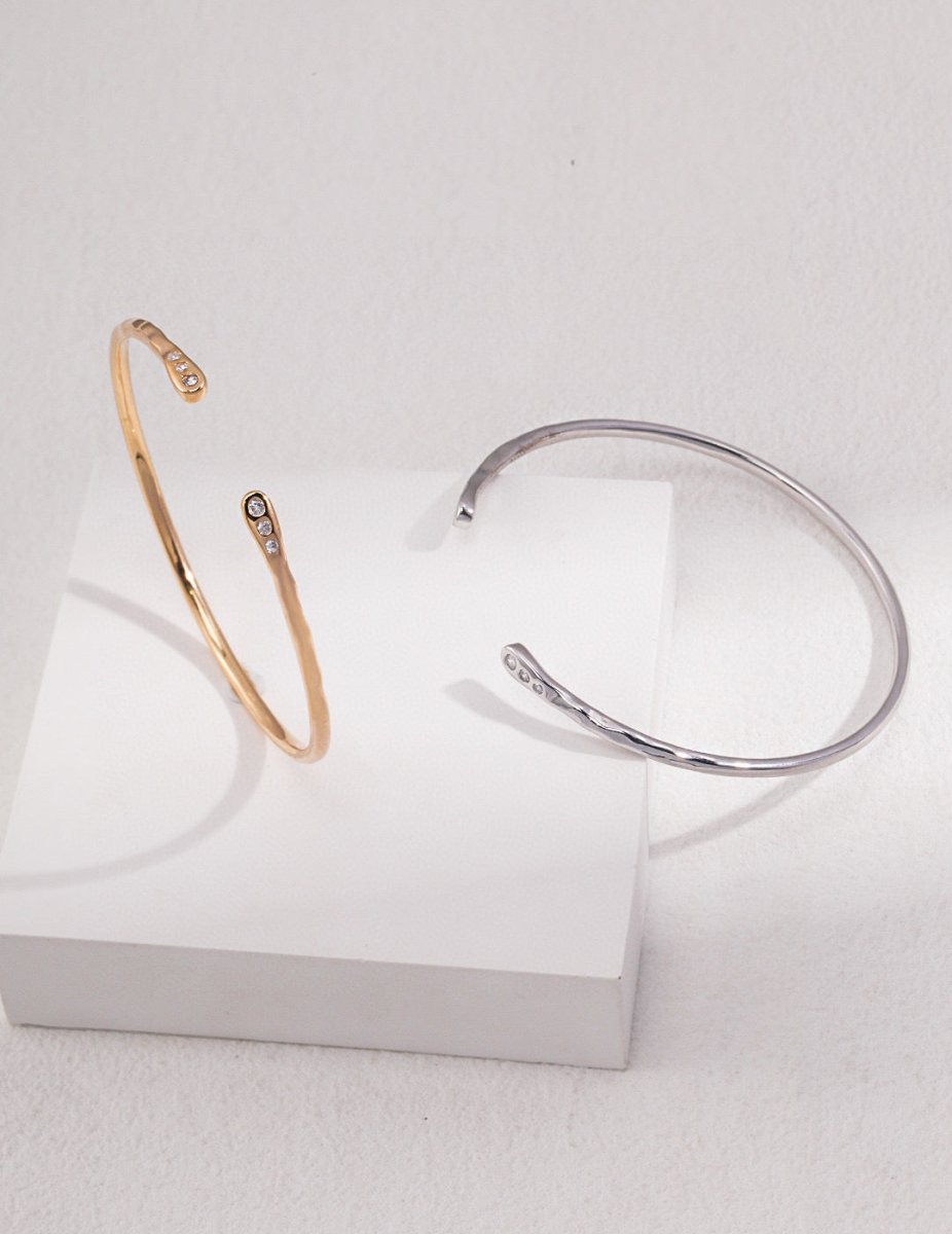 s925 Sterling Silver and Moissanites Bangles Bracelet | Mix Mix Style [Hot Seller]-Mix MIx Style
