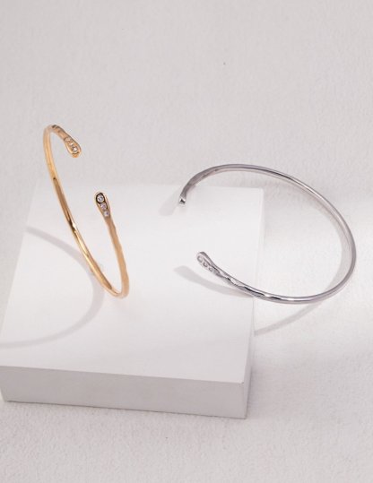 s925 Sterling Silver and Moissanites Bangles Bracelet | Mix Mix Style [Hot Seller]-Mix MIx Style