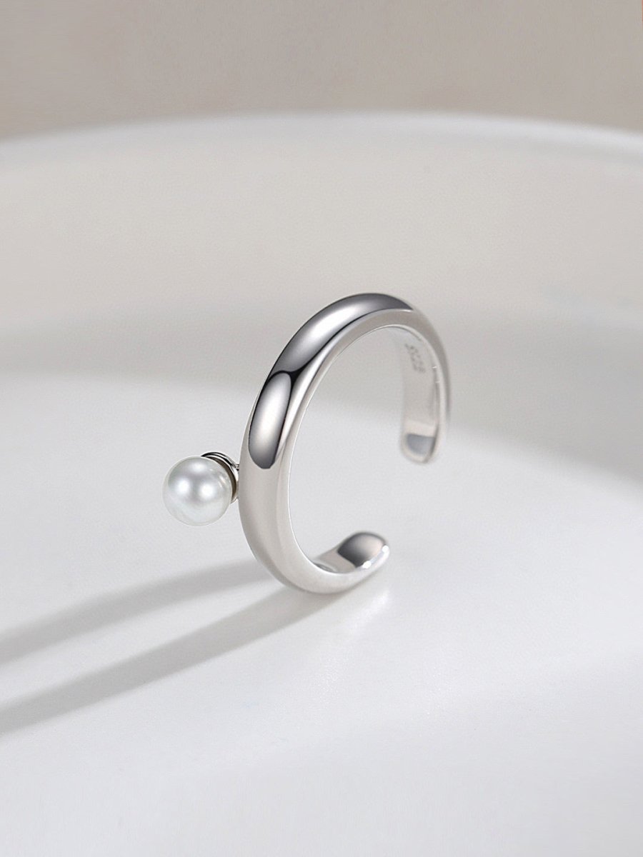 Timeless 925 Sterling Silver and Akoya Pearl Ring | Mix Mix Style [Hot Seller]-Mix MIx Style