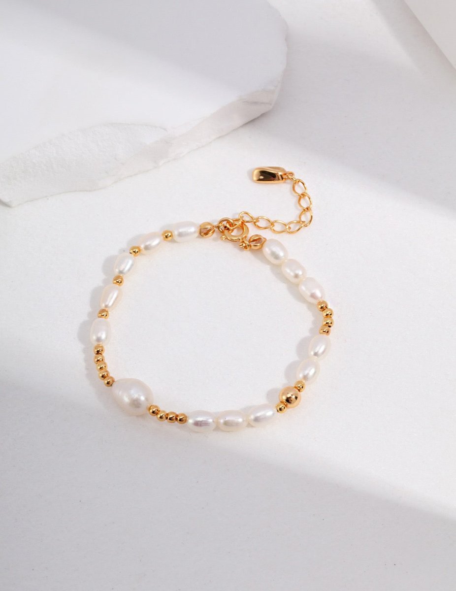 Classic and Simple Akoya Pearls and Sterling Silver Bracelet | Mix Mix Style [Hot Seller]-Mix MIx Style