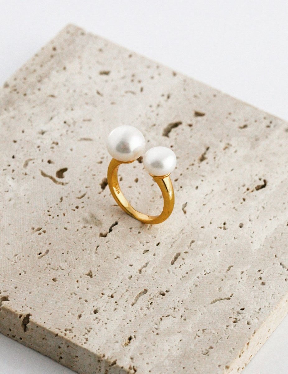 Classic Akoya Pearl Open Adjustable Ring | Mix Mix Style [Hot Seller]-Mix MIx Style