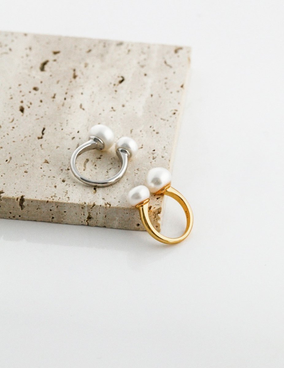 Classic Akoya Pearl Open Adjustable Ring | Mix Mix Style [Hot Seller]-Mix MIx Style