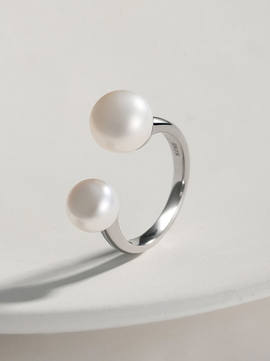 Classic Akoya Pearl Open Adjustable Ring | Mix Mix Style [Hot Seller]-Mix MIx Style