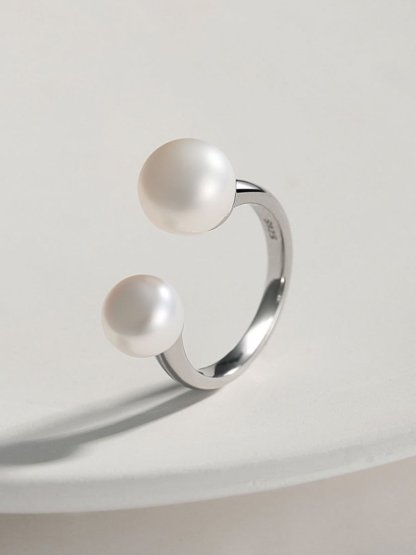 Classic Akoya Pearl Open Adjustable Ring | Mix Mix Style [Hot Seller]-Mix MIx Style