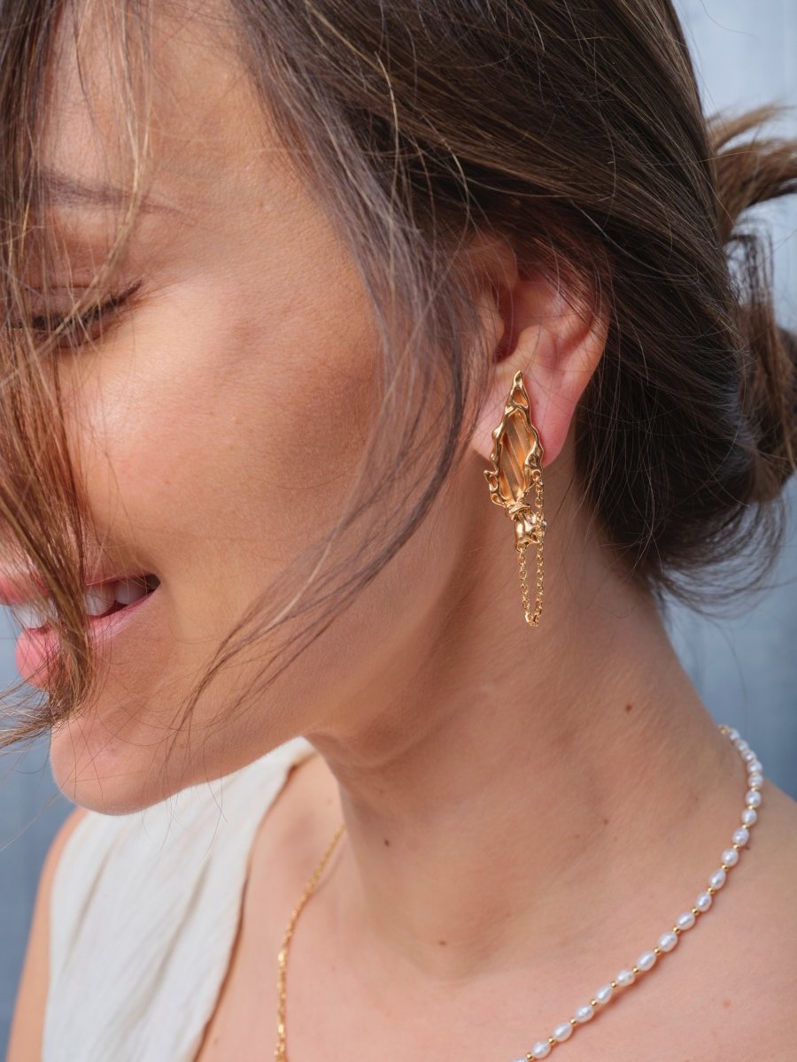 Butterfly with Opal Gemstone Sterling Silver Earrings | Mix Mix Style [Hot Seller]-Mix MIx Style