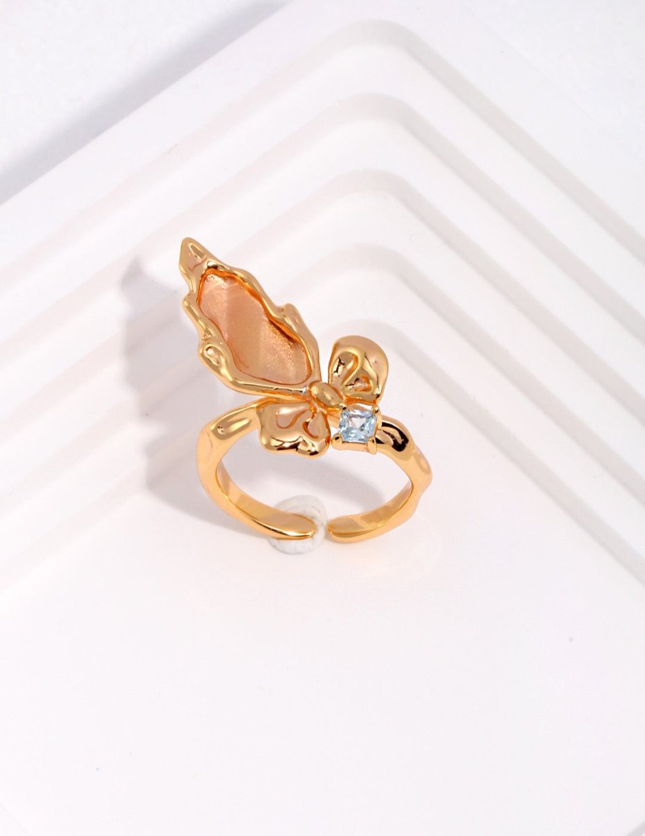 Butterfly Moissanite Diamond Sterling Silver Rings | Mix Mix Style [Hot Seller]-Mix MIx Style