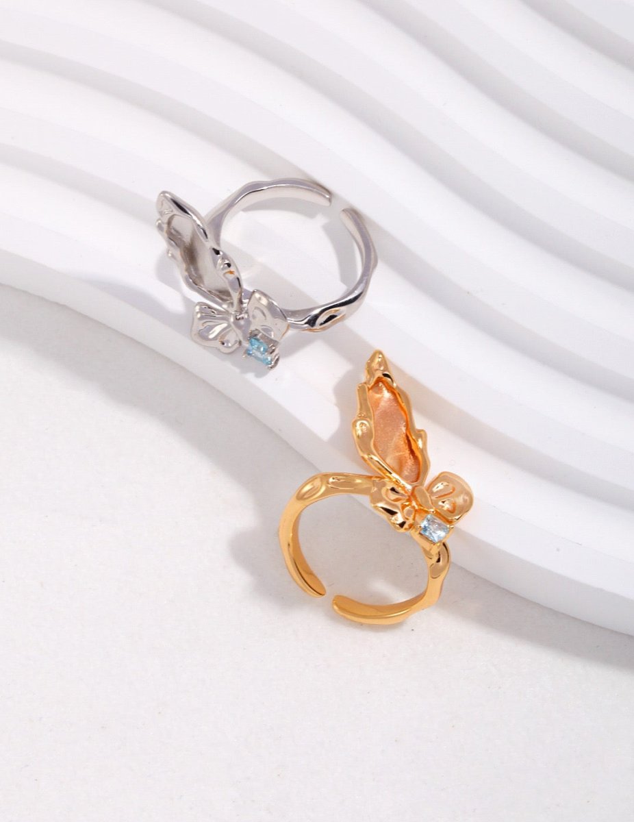 Butterfly Moissanite Diamond Sterling Silver Rings | Mix Mix Style [Hot Seller]-Mix MIx Style