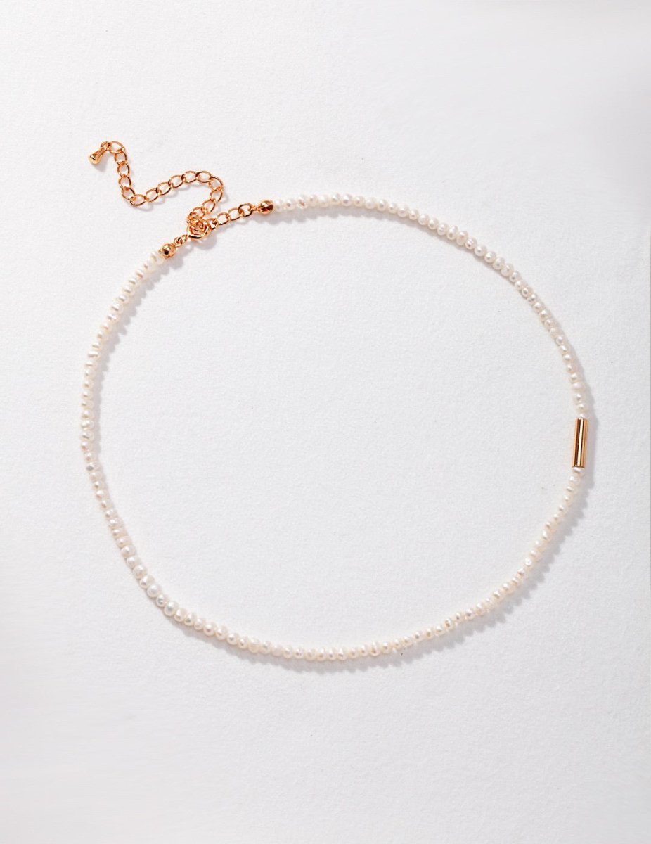 Simple Akoya Pearls 18K Gold Plated Necklace | Mix Mix Style [Hot Seller]-Mix MIx Style