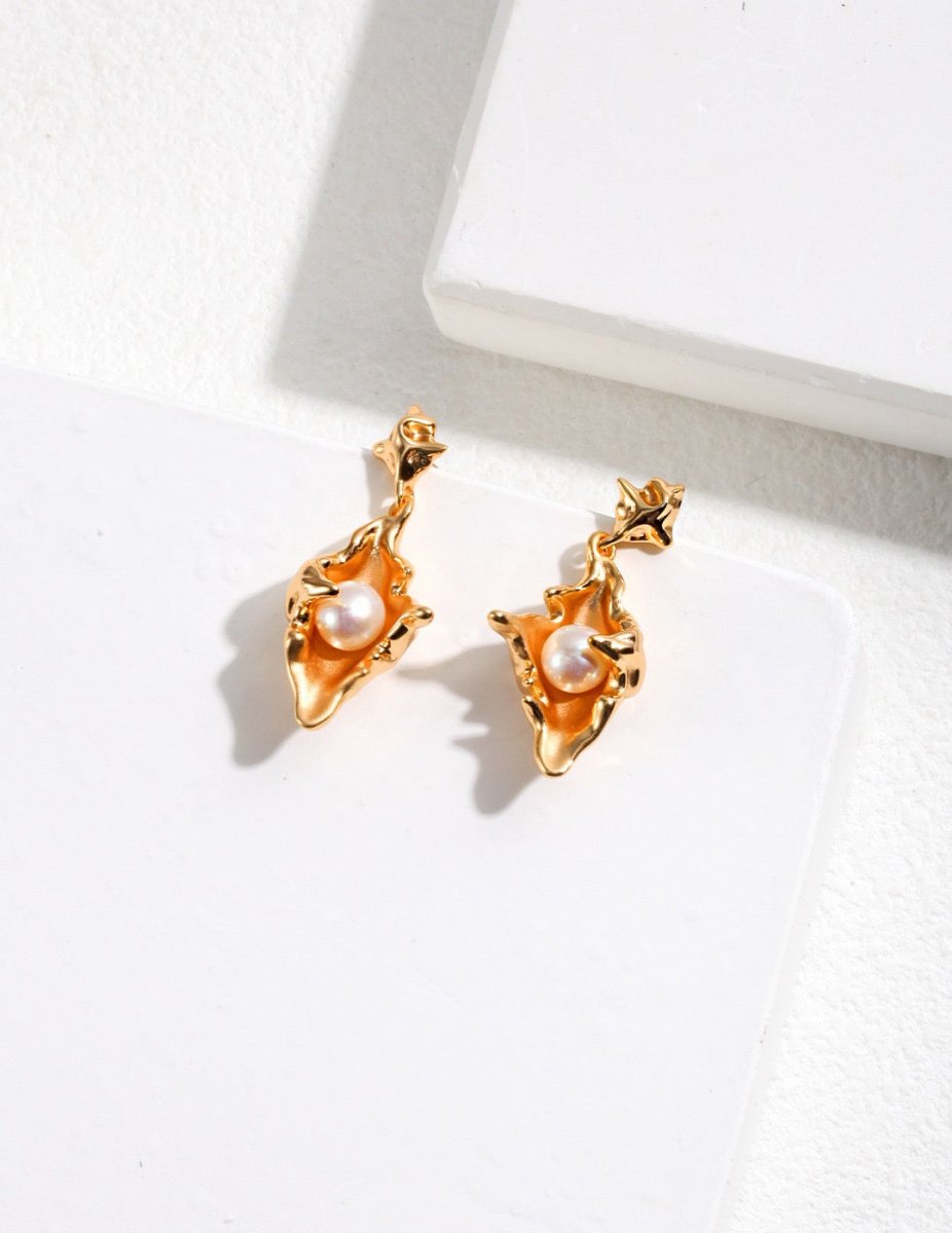 Sea Shell Akoya Pearl 925 Sterling Silver Earrings | Mix Mix Style [Hot Seller]-Mix MIx Style