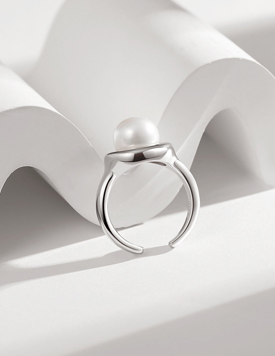 Akoya Pearl 925 Sterling Silver Open Adjustable Ring | Mix Mix Style [Hot Seller]-Mix MIx Style