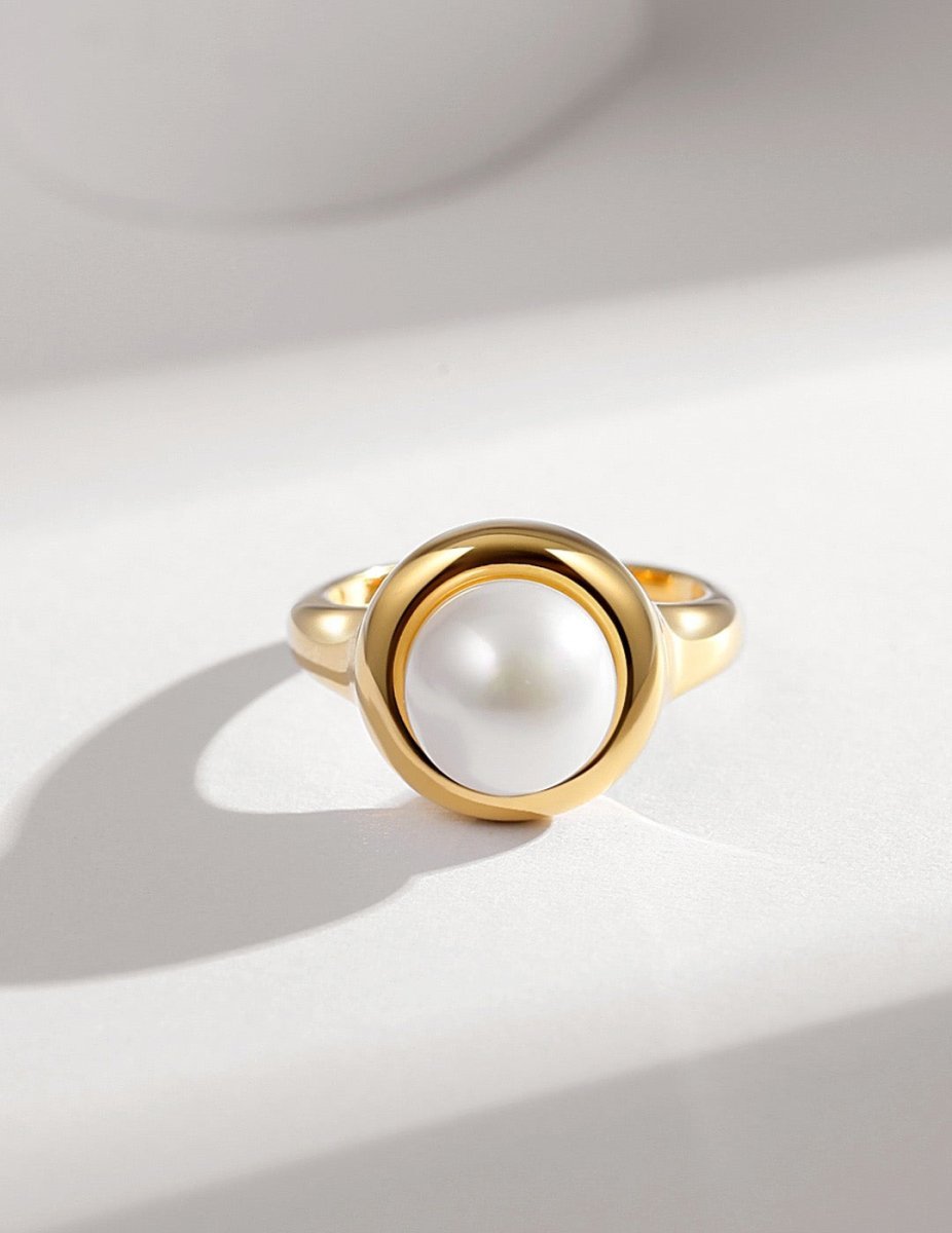 Akoya Pearl 925 Sterling Silver Open Adjustable Ring | Mix Mix Style [Hot Seller]-Mix MIx Style