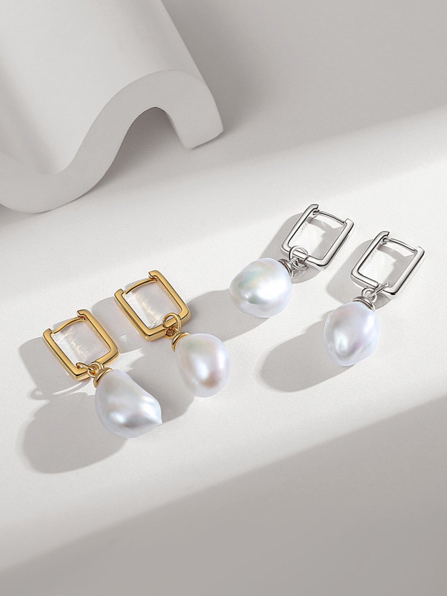 Elegant Mabe Pearl Sterling Silver Earrings | Mix Mix Style [Hot Seller]-Mix MIx Style