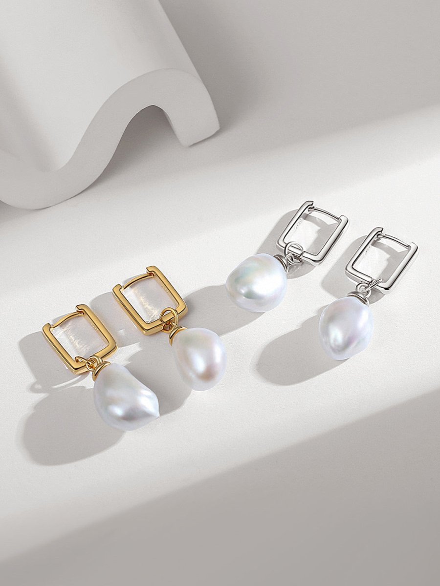 Elegant Mabe Pearl Sterling Silver Earrings | Mix Mix Style [Hot Seller]-Mix MIx Style