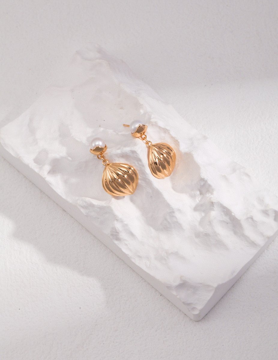 Sterling Silver and Akoya Pearl Pendant Earrings | Mix Mix Style [Hot Seller]-Mix MIx Style