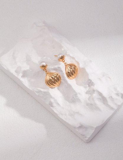 Sterling Silver and Akoya Pearl Pendant Earrings | Mix Mix Style [Hot Seller]-Mix MIx Style