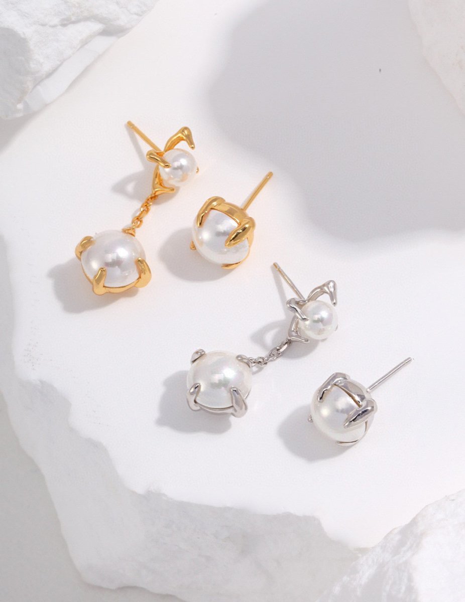 Akoya Pearl Pendant 925 Sterling Silver Earrings | Mix Mix Style [Hot Seller]-Mix MIx Style