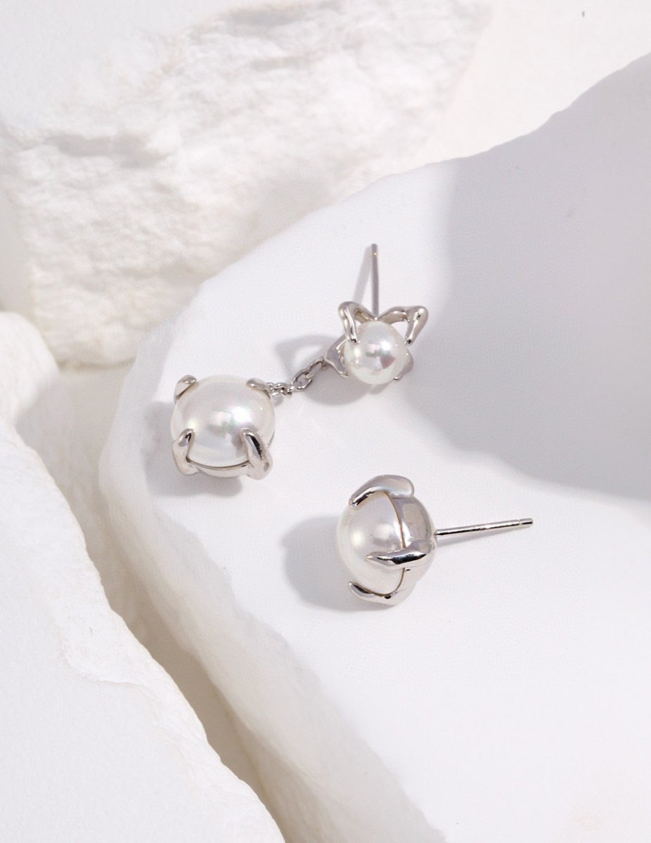 Akoya Pearl Pendant 925 Sterling Silver Earrings | Mix Mix Style [Hot Seller]-Mix MIx Style