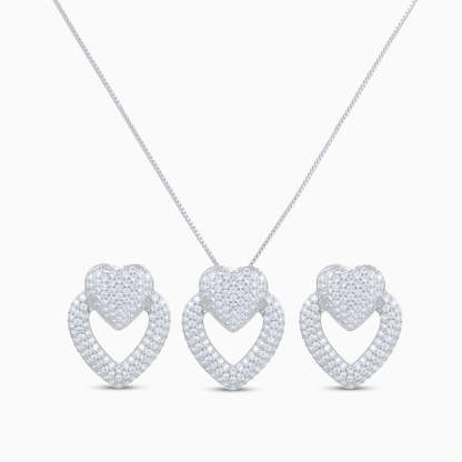 Lustrous Double Heart Jewelry Set-Mix MIx Style