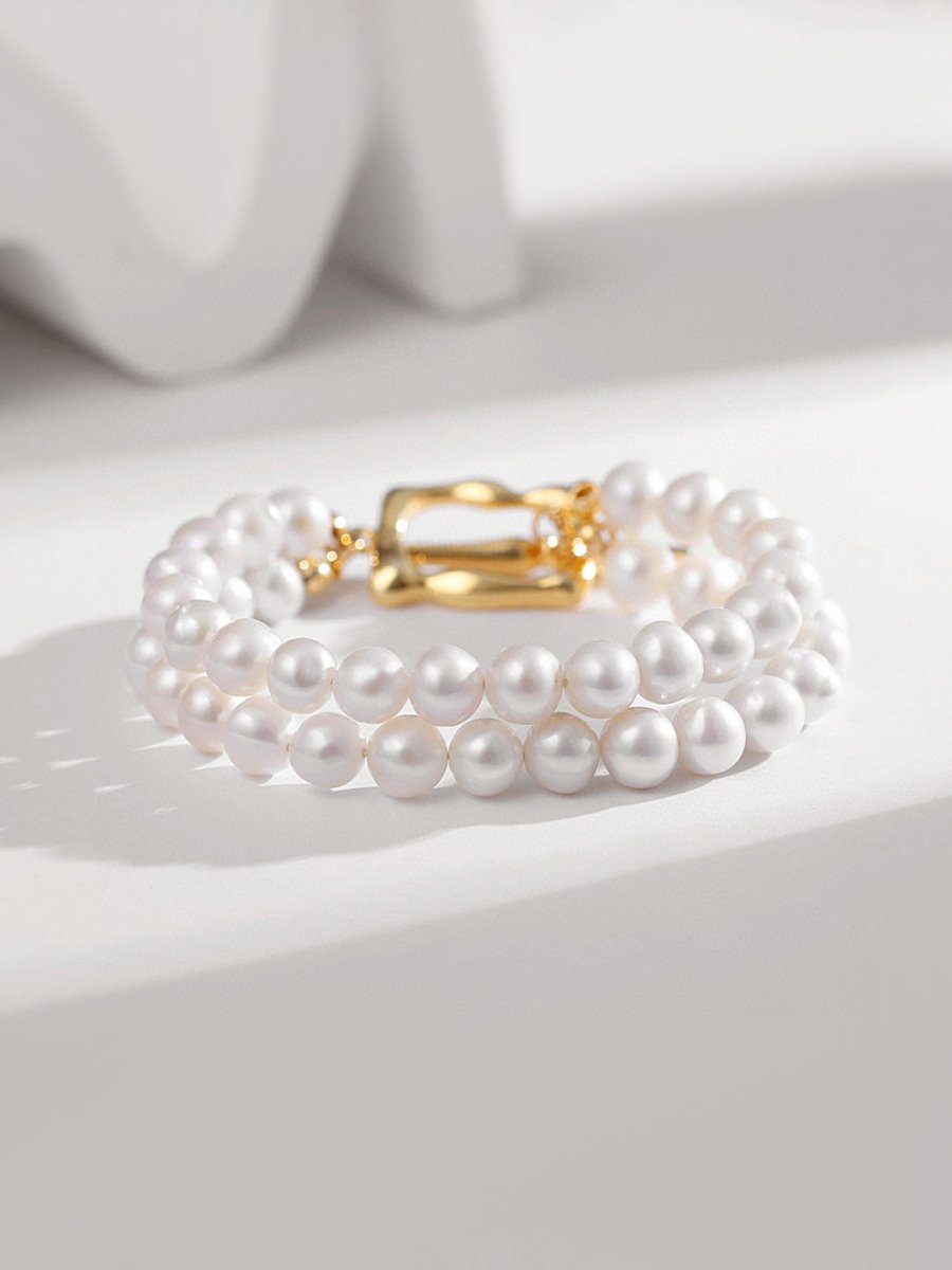 Double Layer Freshwater Pearl Bracelet | Mix Mix Style [Hot Seller]-Mix MIx Style