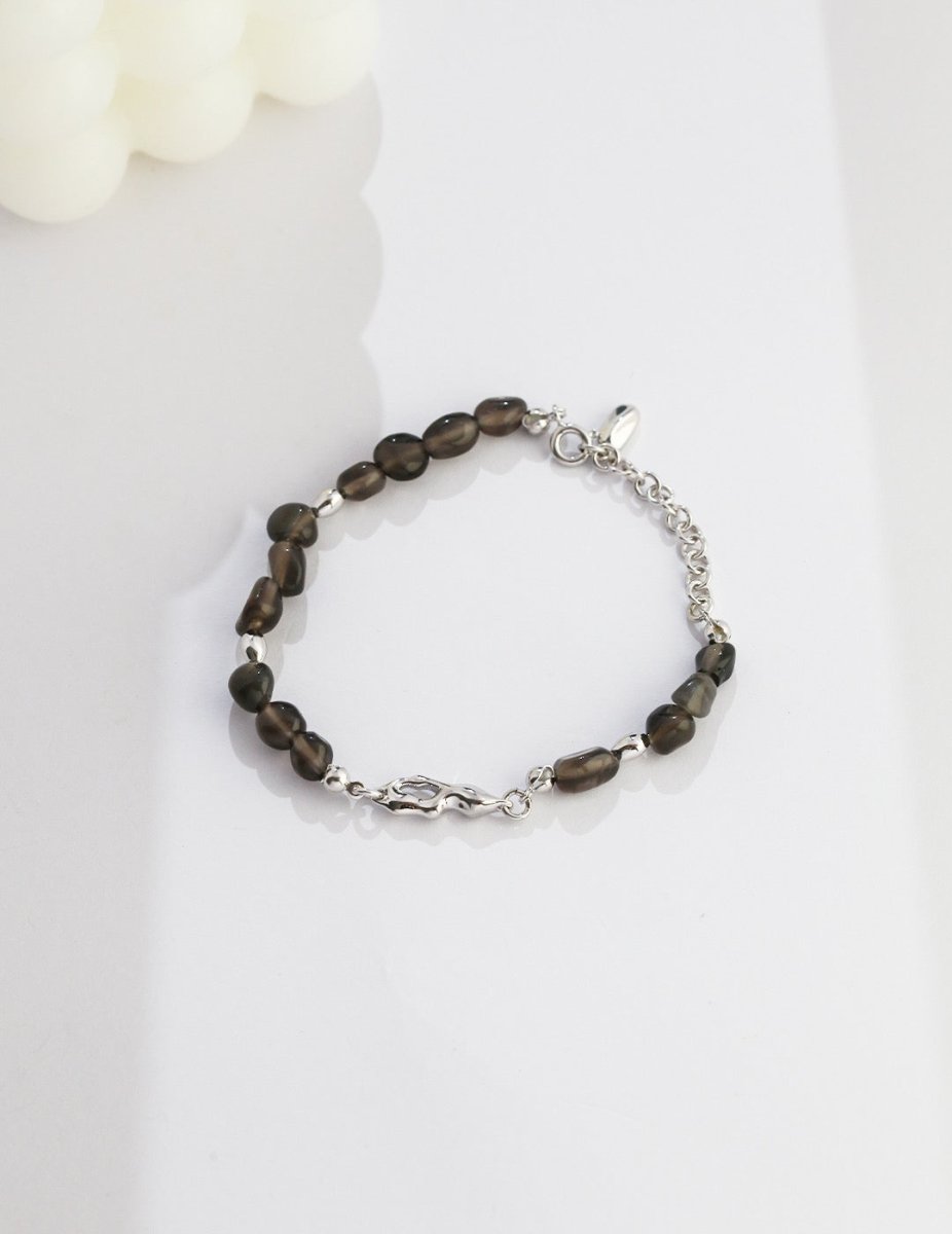 s925 Sterling Silver and Black Gem Bracelets | Mix Mix Style [Hot Seller]-Mix MIx Style