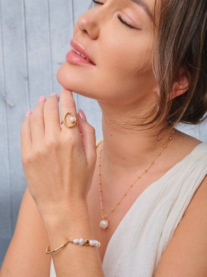 Classic Akoya Pearl 925 Sterling Silver Rings | Mix Mix Style [Hot Seller]-Mix MIx Style